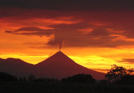sunset at Arenal Volcano, San Carlos, Costa Rica