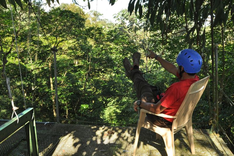 Serendipity Costa Rica's Naturalist Observation Platform, 130 feet up a tree in a primary forest